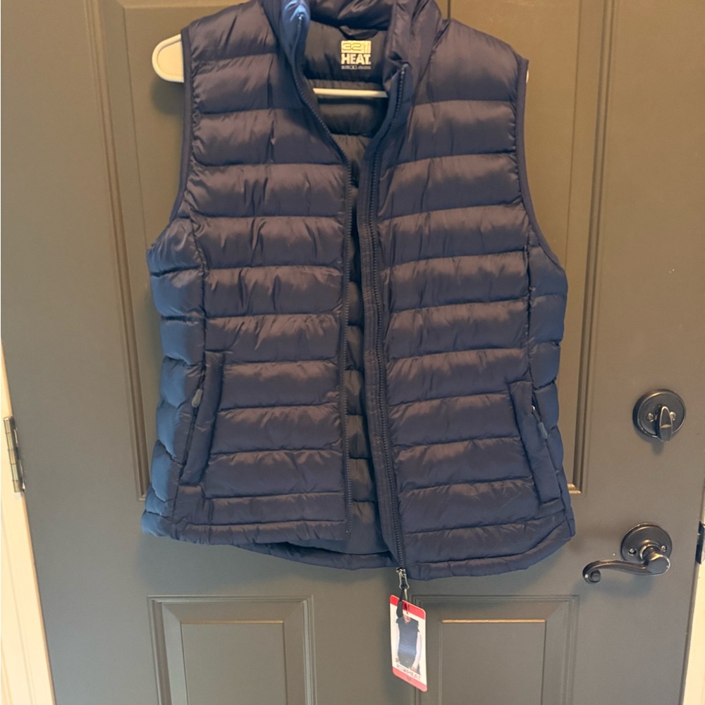 32 Degrees Navy Quilted Packable Down-Style Puffer Vest